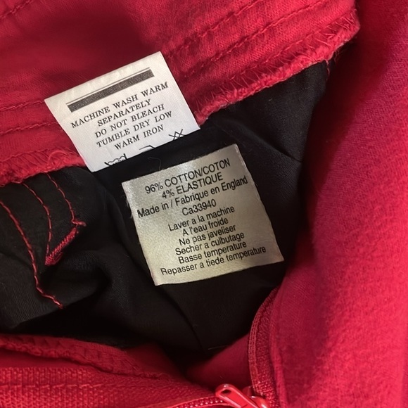 Peter Golding “Greatest Jeans on Earth”  Sz 9/10 soft red cotton/elastaine pants - Picture 5 of 8